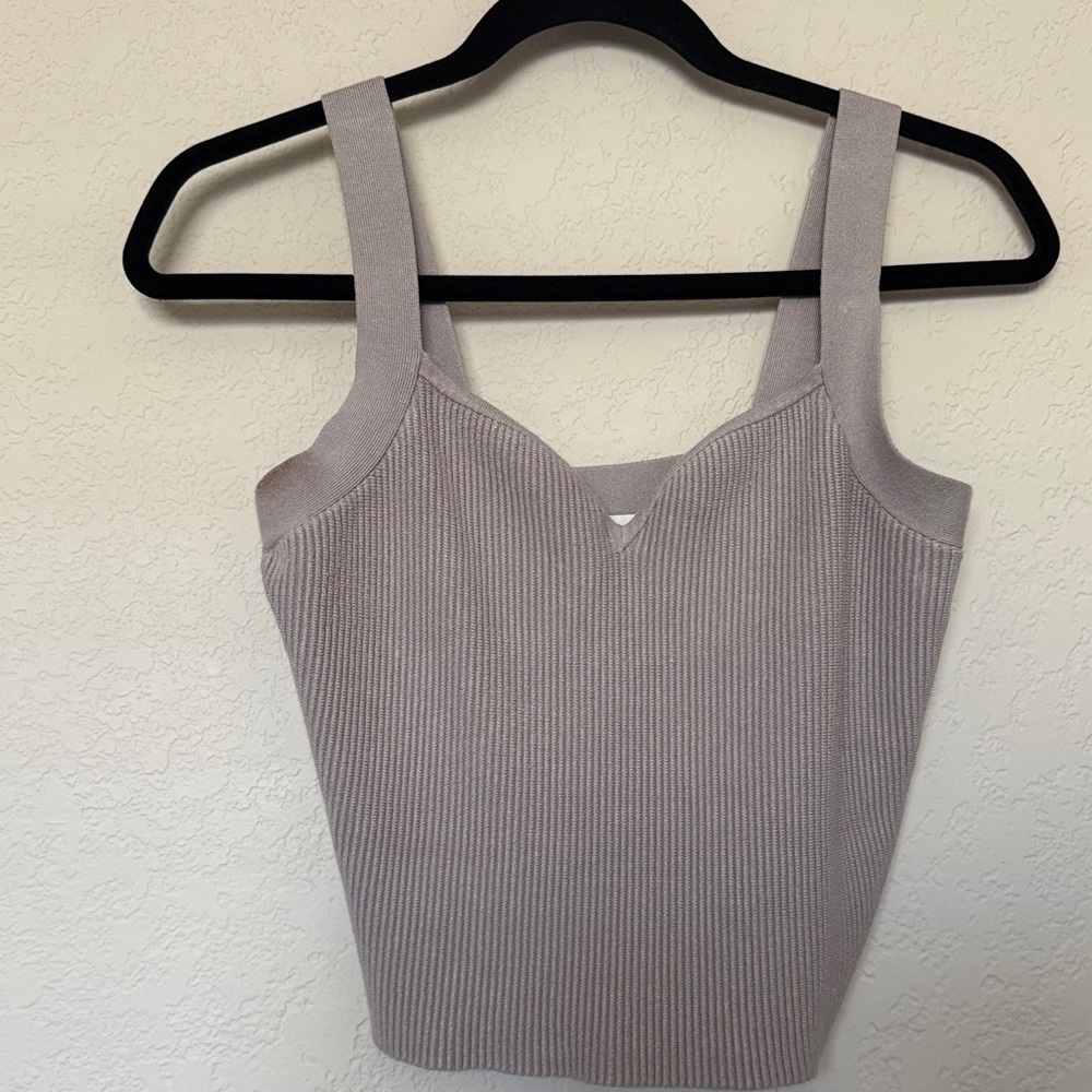 Abercrombie & Fitch Gray Ribbed Tank Top